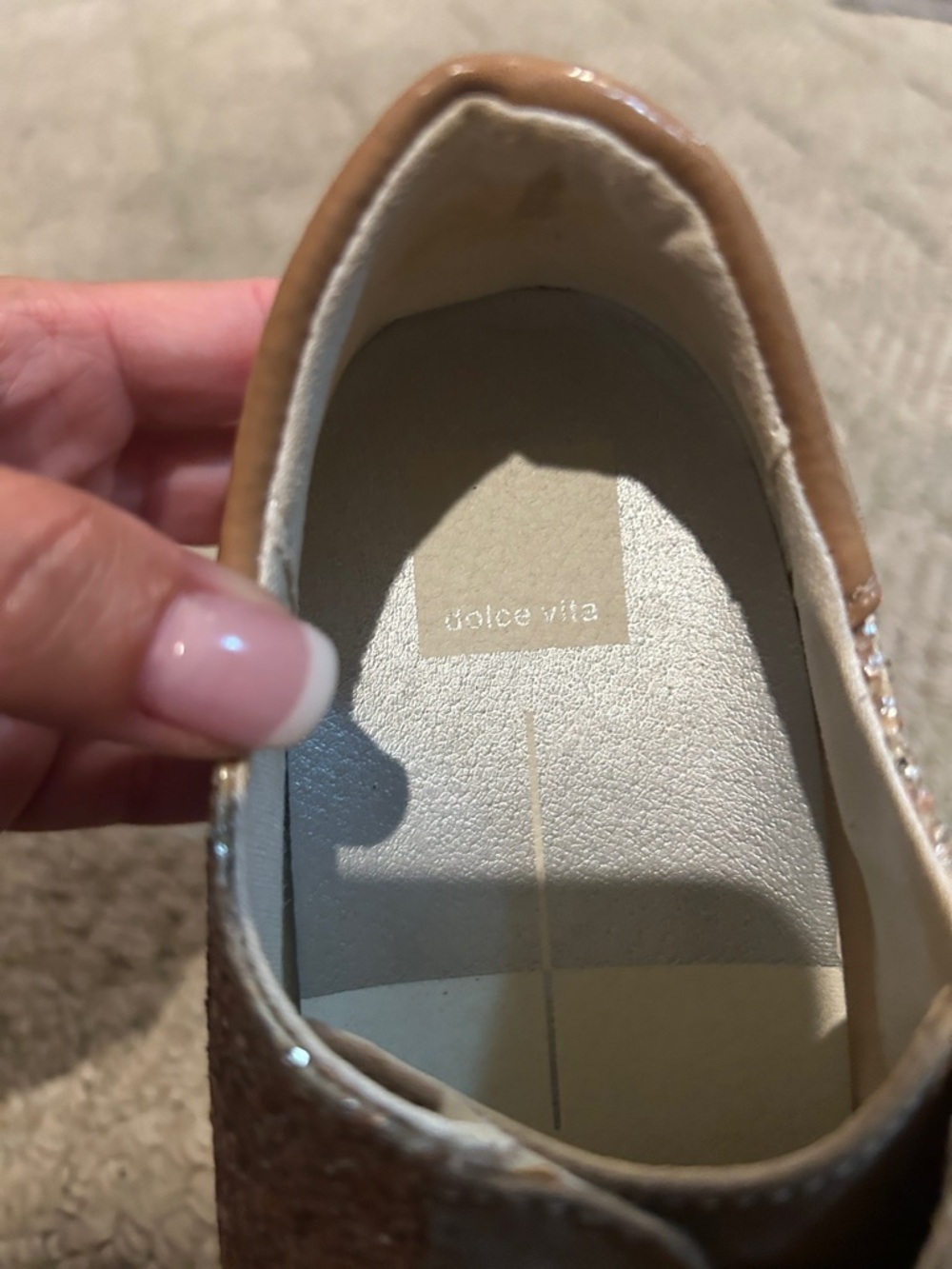 Dolce Vita Women’s Glitter Casual Sneakers - Rose Gold - Picture 6 of 13